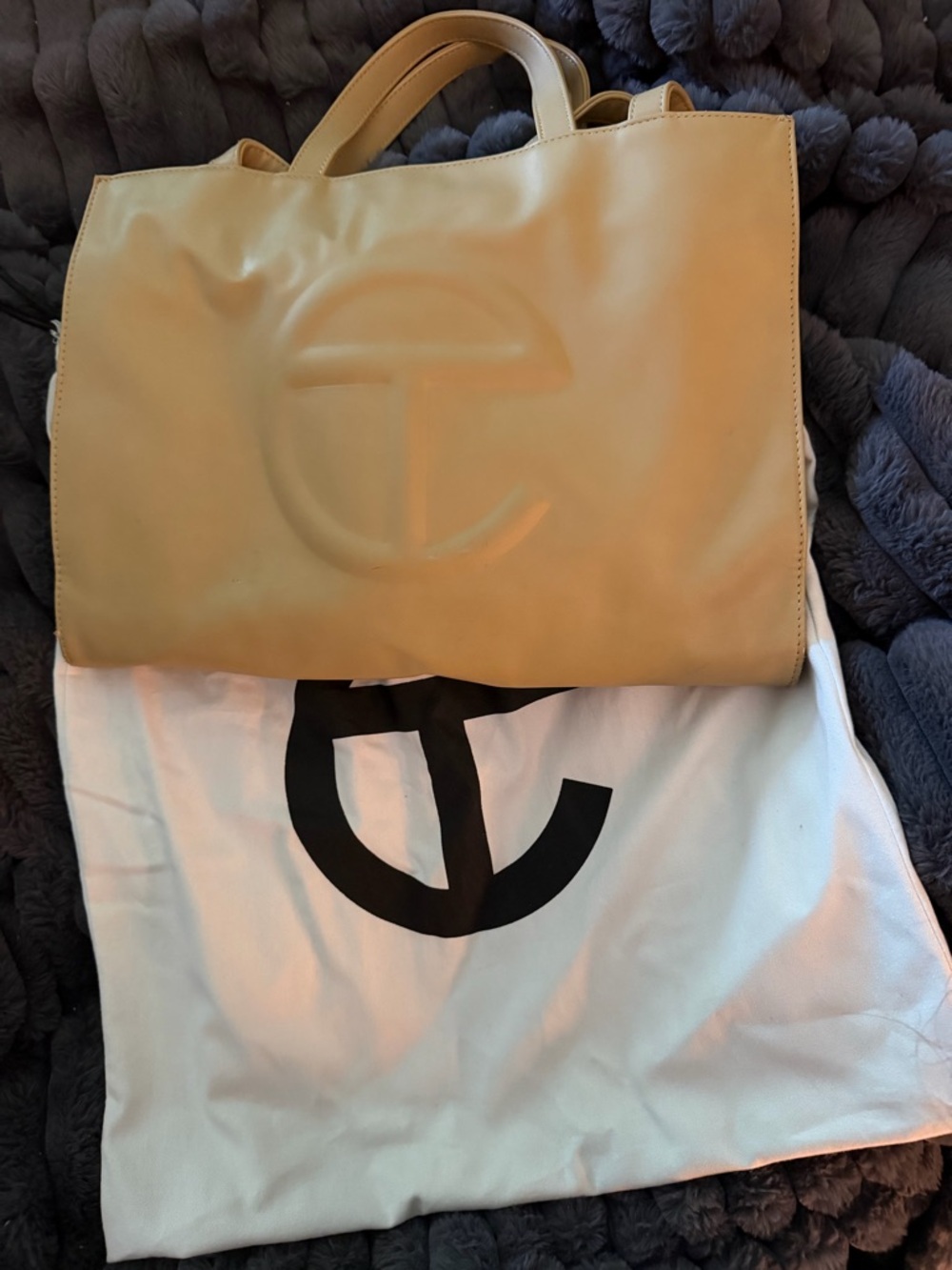 Telfar Medium Cream Bag with Dustbag